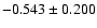 $-0.543\pm 0.200$