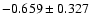 $-0.659\pm 0.327$