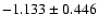 $-1.133\pm0.446$