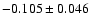 $-0.105\pm0.046$