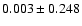 $0.003\pm 0.248$