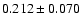 $ 0.212\pm 0.070$