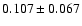 $ 0.107\pm0.067$
