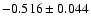 $-0.516\pm 0.044$