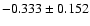 $-0.333\pm 0.152 $
