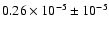 $0.26\times10^{-5}\pm 10^{-5}$