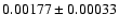 $ 0.00177\pm 0.00033$