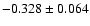 $-0.328\pm 0.064$