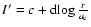 $I'=c+{\rm d}\!\log \frac{r}{a_{\rm e}}$
