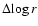 $\Delta\! \log r$