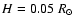$H = 0.05~R_{\odot}$