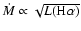 $\dot M \propto \sqrt{L(\rm H\alpha)}$