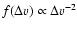 $f(\Delta v) \propto \Delta v^{-2}$