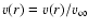 ${v}(r) = v(r)/v_{\infty}$