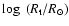 $\log~ (R_{\rm t}/R_\odot)$