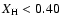 $X_{\rm H} < 0.40$
