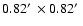 $0.82
\hbox{$^\prime$ }\times 0.82\hbox{$^\prime$ }$