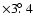 $\times 3\hbox{$.\!\!^\circ$ }4$