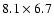 $8.1\times6.7$