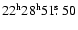 $22^{\rm h}
28^{\rm h} 51\hbox{$.\!\!^{\rm s}$ }50$