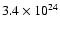 $3.4\times10^{24}$