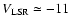 $V_{\rm LSR} \simeq -11$