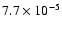 $7.7\times10^{-5}$