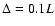 $\Delta=0.1 L$