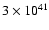 $3 \times 10^{41}$