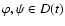 $\varphi, \psi \in D(t)$