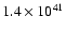 $1.4 \times 10^{41}$