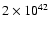 $2 \times
10^{42}$