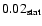 $0.02\ensuremath{_{{\rm\tiny {stat}}}} $