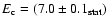 ${E}_{\rm c} = (7.0 \pm 0.1\ensuremath{_{{\rm\tiny {stat}}}} )$