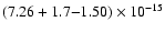 $(7.26 + 1.7{-}1.50) \times 10^{-15}$