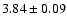 $ 3.84 \pm 0.09$