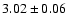 $ 3.02 \pm 0.06$
