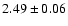 $2.49 \pm 0.06$