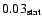 $0.03\ensuremath{_{{\rm\tiny {stat}}}} $