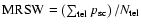 ${\rm MRSW} =
\left(\sum_{{\rm tel}}{{p}_{\rm sc}}\right) / {N}_{{\rm tel}}$