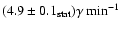 $(4.9 \pm 0.1\ensuremath{_{{\rm\tiny {stat}}}} ) \ensuremath{\gamma~{\rm min}^{-1}} $