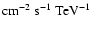 \ensuremath{{\rm cm}^{-2}~{\rm s}^{-1}~{\rm TeV}^{-1}}