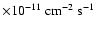 $\times 10^{-11}~\ensuremath{{\rm cm}^{-2}~{\rm s}^{-1}} $