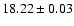 $18.22\pm0.03$