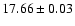 $17.66\pm0.03$