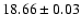 $18.66\pm0.03$