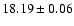 $18.19\pm0.06$