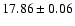$17.86\pm0.06$