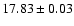 $17.83\pm0.03$