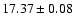 $17.37\pm0.08$